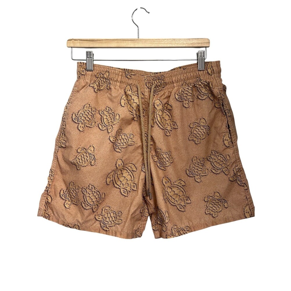 VILEBREQUIN Men's Sand Turtles
Moorea Swim shorts Large Beige New
